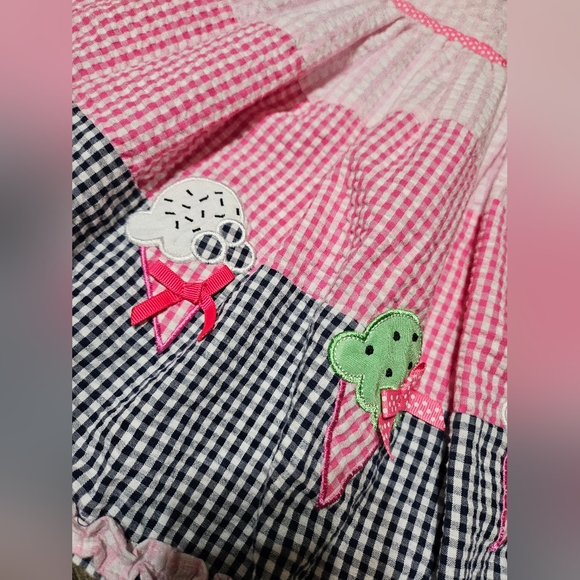 Girls Size 6-9 Month, Cute Ice Cream Cone Dress RARE EDITIONS - Picture 3 of 7